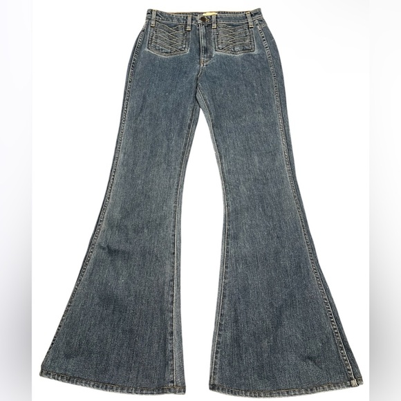 Majorelle Moss Flare Jeans in Vintage Blue - Picture 3 of 12